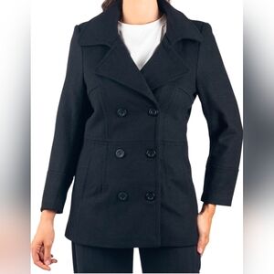 Women's Black Double-Breasted Alpine Swiss NWT XXL